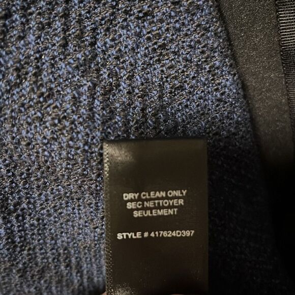 REBECCA TAYLOR Tweed Ruffle Hem Mini Dress, Royal Blue/Black, Size 2 - Picture 13 of 13